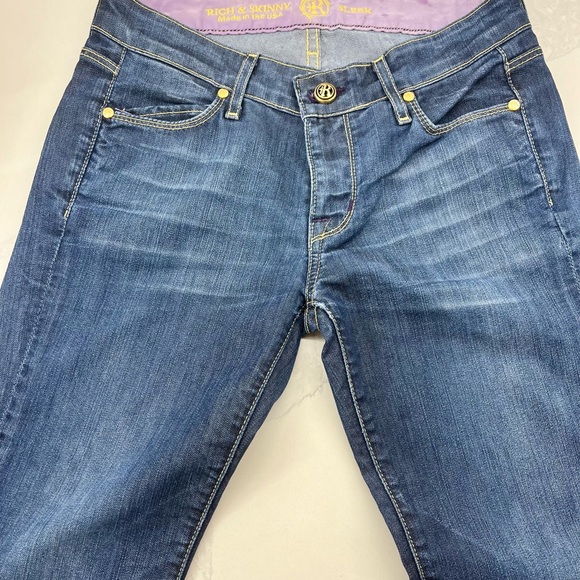 Rich & Skinny Sleek Nightshift VTG Size 24 Straight Leg - Picture 3 of 4